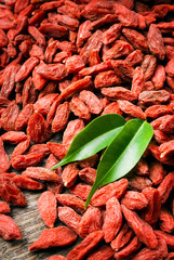 top view of dried goji berries