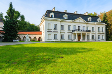 Fototapeta na wymiar Beautiful palace in Radziejowice village near Warsaw, Poland