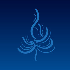 Abstract blue christmas tree