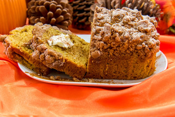 Pumpkin streusel loaf