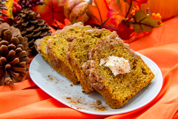 Pumpkin streusel loaf