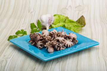 Boiled octopus