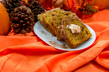 Pumpkin streusel loaf