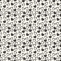 Heart shape vector seamless pattern.