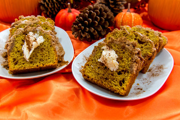 Pumpkin streusel loaf