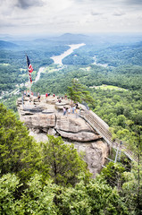 Naklejka premium Chimney Rock at Chimney Rock State Park in North Carolina,