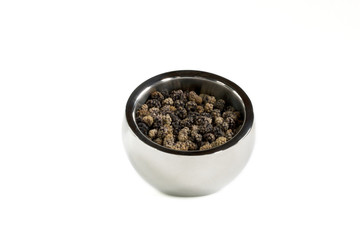 mulberries in sliver bowl