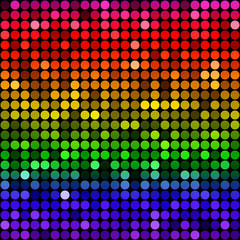 Abstract rainbow circles seamless pattern background