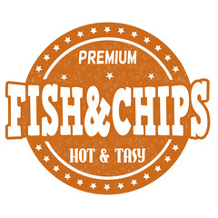 Fish and chips stamp