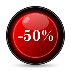 50 percent discount icon