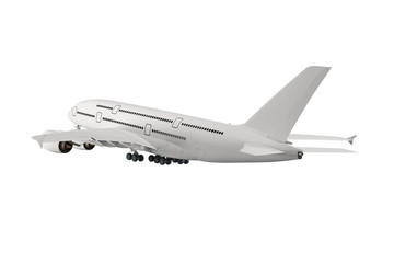 Fototapeta na wymiar Passenger airplane isolated on white background