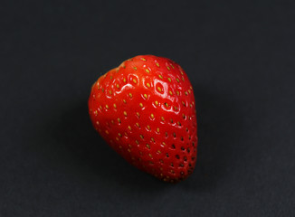 Strawberry on black background