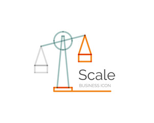 Line minimal design logo scale