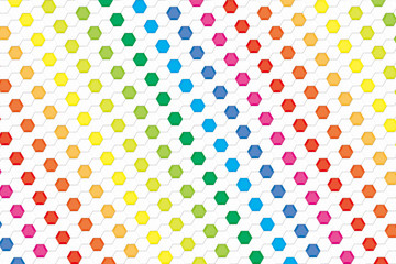 #Background #wallpaper #Vector #Illustration #design #free #free_size #charge_free #colorful #color rainbow,show business,entertainment 背景素材壁紙,虹色,六角,タイル,広告,宣伝,コマーシャル,販促,販売促進,アバター,プロフィール,チラシ,ポスター,アイコン