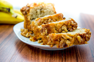 fresh banana walnut bread