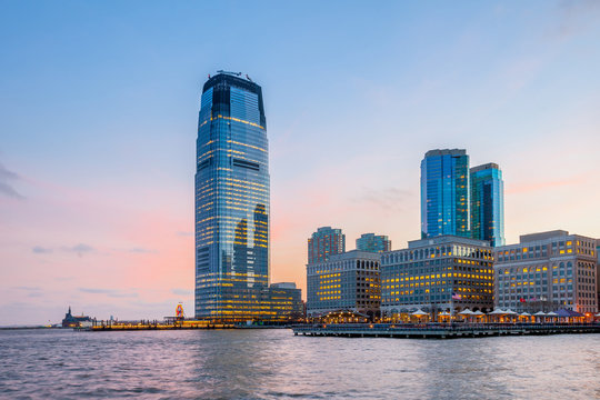 View From Hudson River Waterfront Walkway, Jersey City.