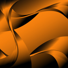 Abstract curve dark orange background