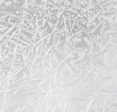 Abstract frosty pattern on glass.