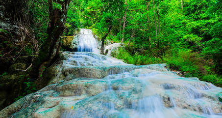 Beautiful waterfall in deep forest