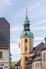 Fototapeta na wymiar Bartholomäus Kirche in Wolkenstein