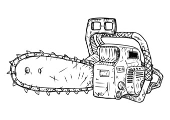 Chainsaw Vector Sketch