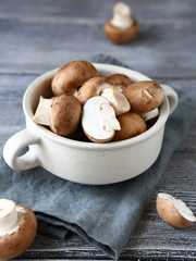 Fresh fragrant mushrooms