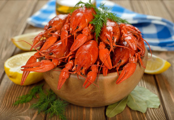 Boiled crayfish