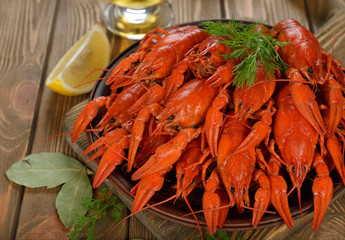 Boiled crayfish