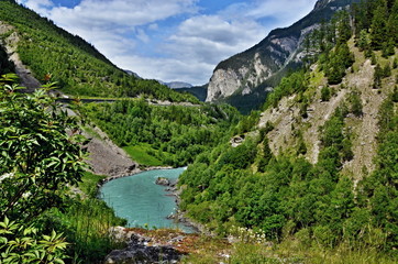 Fototapeta na wymiar Austrian Alps-River Inn