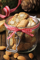 Italian Almond Cantuccini with Christmas decoration