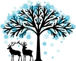 Winter deers