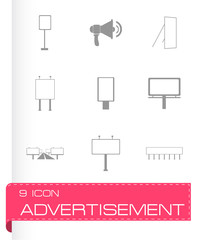 Vector advertisement icon set