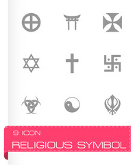Vector religious symbols icon set
