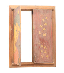 picture frame design of wood have lid close are image buddha