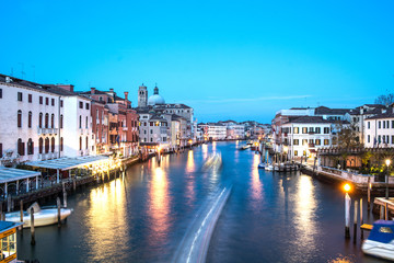 Fototapeta na wymiar Grand Canal in sunset time, Venice