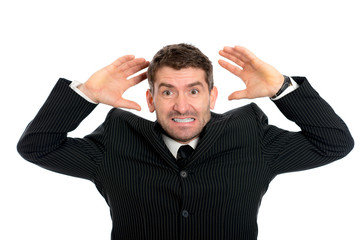 businessman in excitement