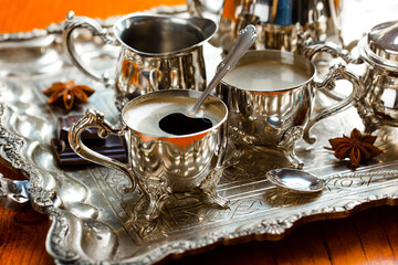 Obraz na płótnie Canvas Black coffee in oriental style