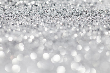 defocused abstract silver winter background