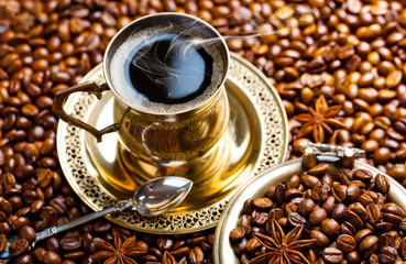 Black coffee in oriental style