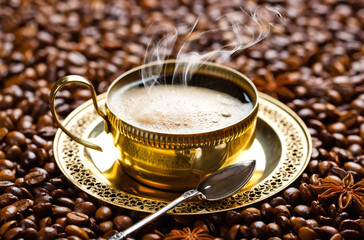 Black coffee in oriental style