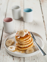 cottage cheese pancakes with honey