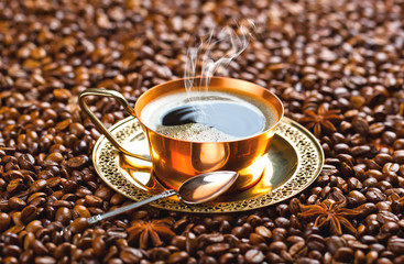 Black coffee in oriental style