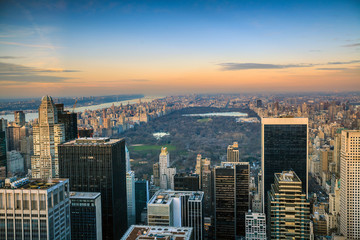 Obraz premium Widok z lotu ptaka Central Park, Manhattan, Nowy Jork