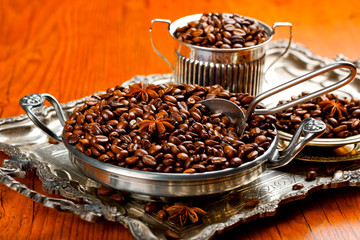 Black coffee in oriental style