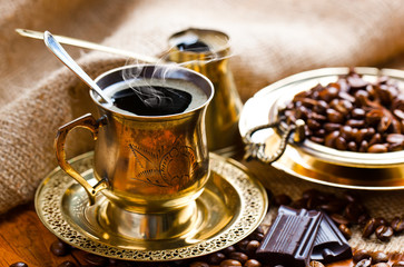 Black coffee in oriental style