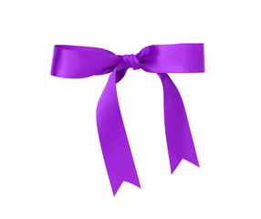 classic purple ribbon bow