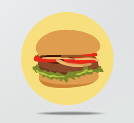 Burger flat style icon
