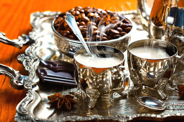 Black coffee in oriental style