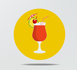 Cocktail flat style icon
