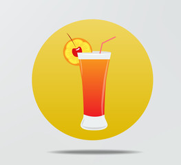 Cocktail flat style icon